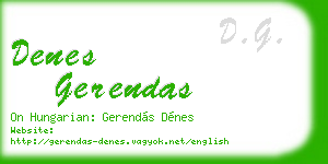 denes gerendas business card