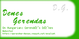 denes gerendas business card